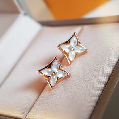 [Gaonasi]STAR MOP PINK GOLD EARRINGS