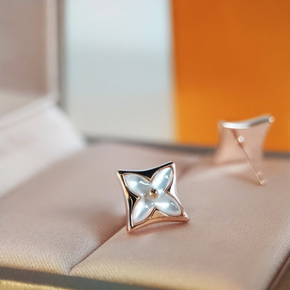 [Gaonasi]STAR MOP PINK GOLD EARRINGS