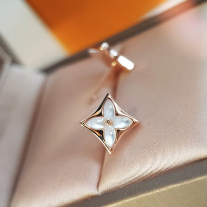 [Gaonasi]STAR MOP PINK GOLD EARRINGS