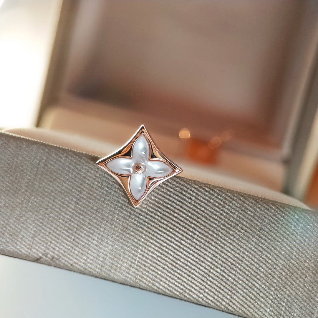 [Gaonasi]STAR MOP PINK GOLD EARRINGS
