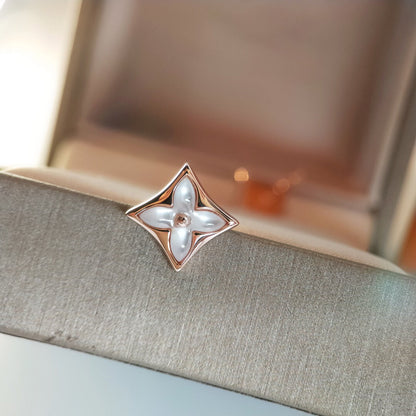 [Gaonasi]STAR MOP PINK GOLD EARRINGS