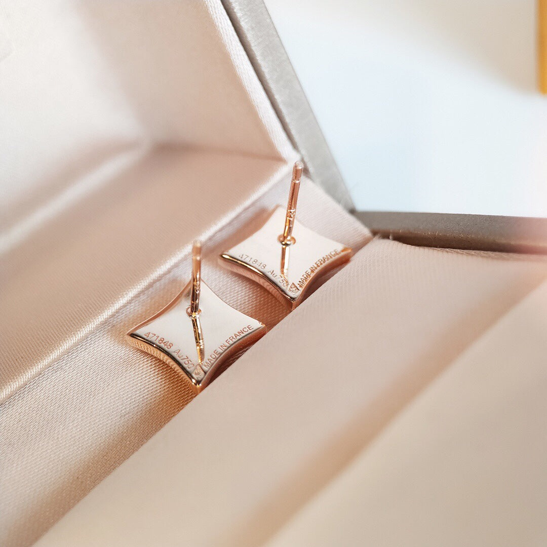 [Gaonasi]STAR MOP PINK GOLD EARRINGS