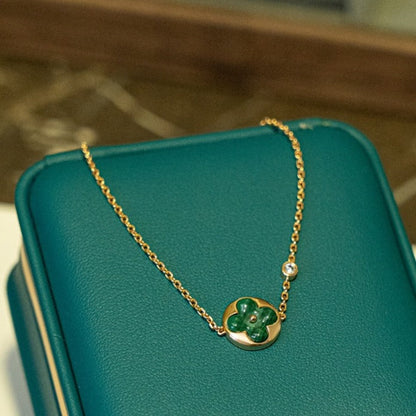 [Gaonasi]SUN MALACHITE 1 DIAMOND PINK GOLD BRACELET