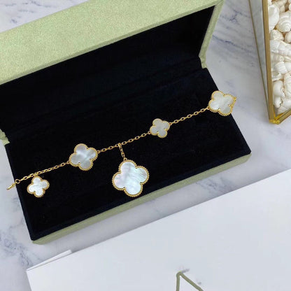 [Gaonasi]MAGIC CLOVER MOP GOLD BRACELET 5 MOTIFS