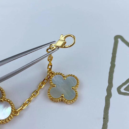 [Gaonasi]MAGIC CLOVER MOP GOLD BRACELET 5 MOTIFS