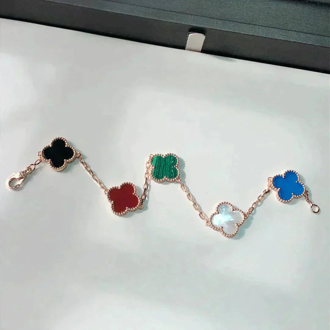 [Gaonasi]CLOVER 5 MOTIFS MULTICOLOR BRACELET