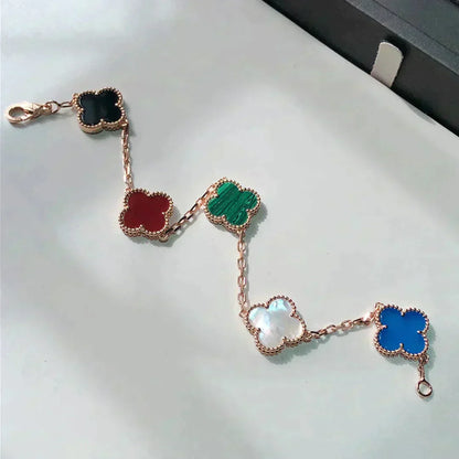 [Gaonasi]CLOVER 5 MOTIFS MULTICOLOR BRACELET