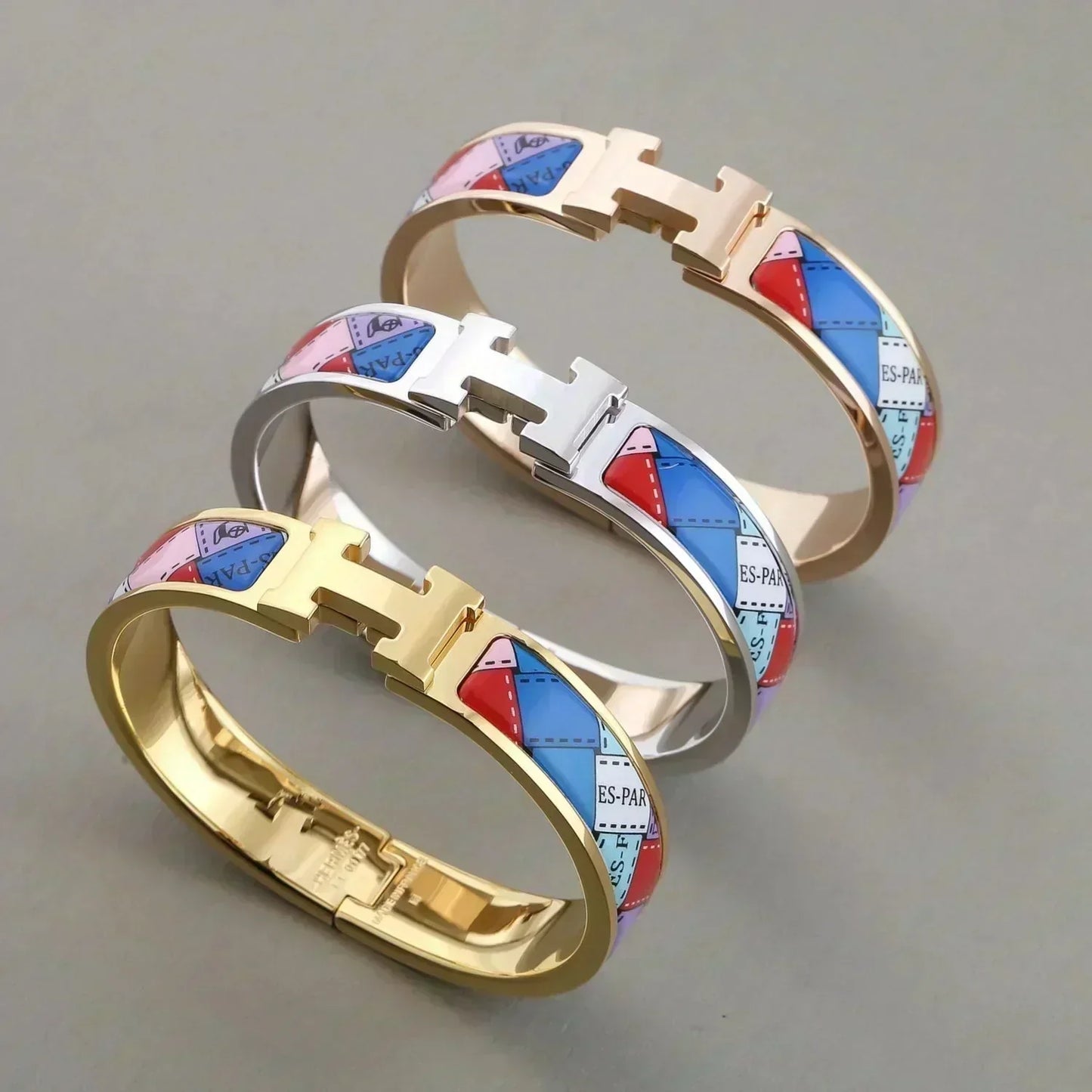 [Gaonasi]H BRACELET DOTTED BORDER 12MM