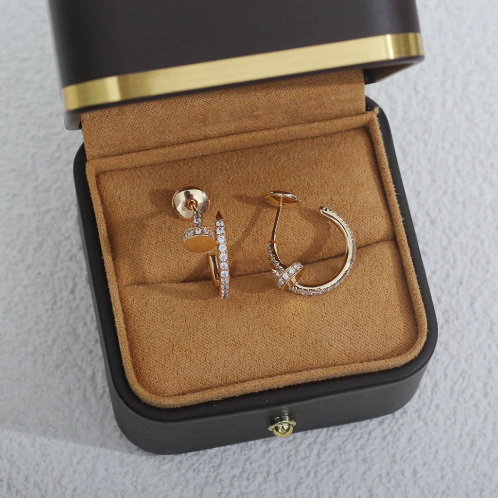[Gaonasi Jewelry]JUSTE FULL DIAMOND SMALL EARRINGS
