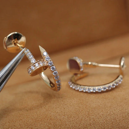 [Gaonasi Jewelry]JUSTE FULL DIAMOND SMALL EARRINGS