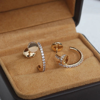 [Gaonasi Jewelry]JUSTE FULL DIAMOND SMALL EARRINGS