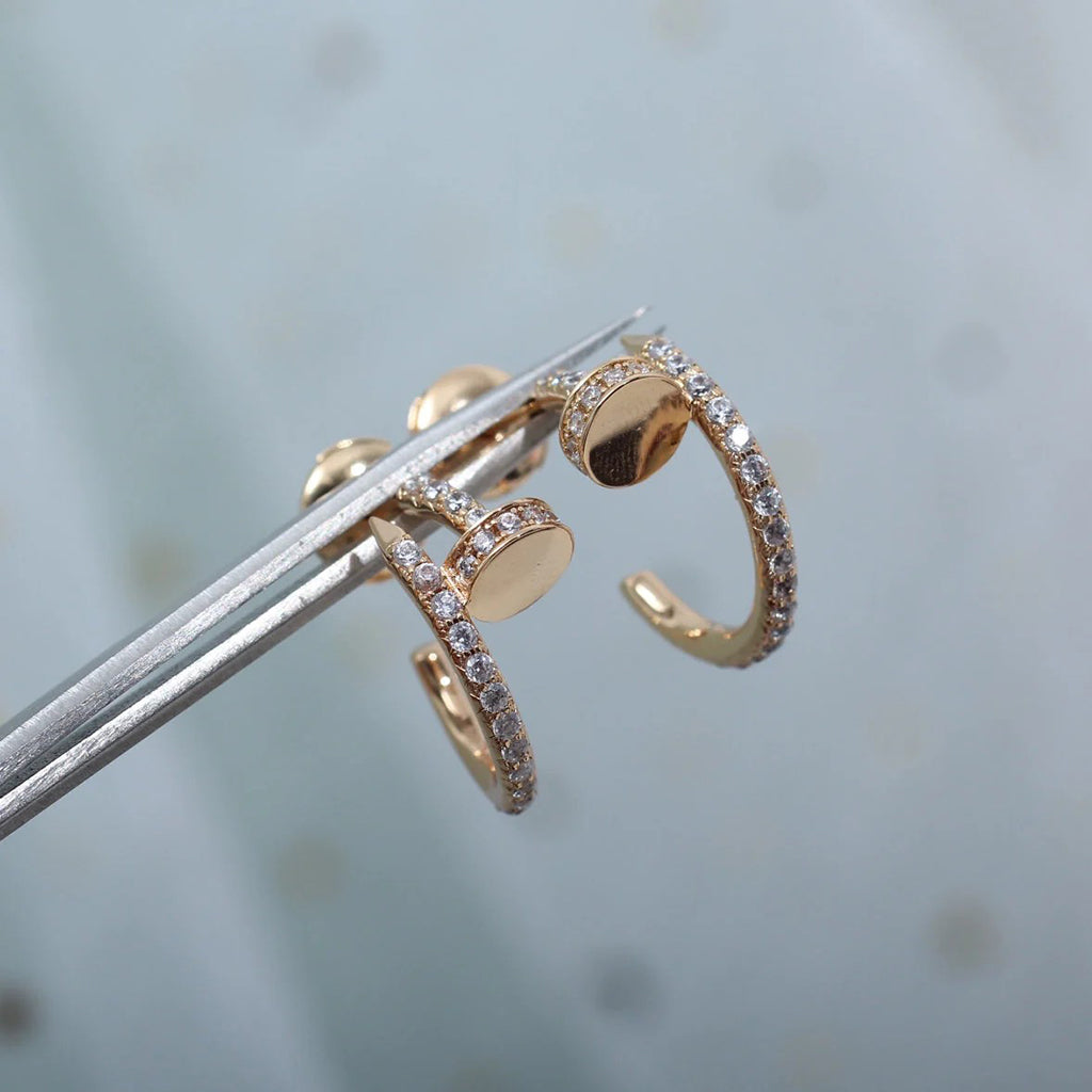 [Gaonasi Jewelry]JUSTE FULL DIAMOND SMALL EARRINGS