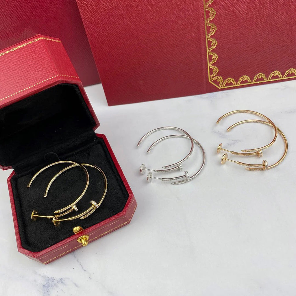 [Gaonasi Jewelry]JUSTE FULL DIAMOND LARGE EARRINGS