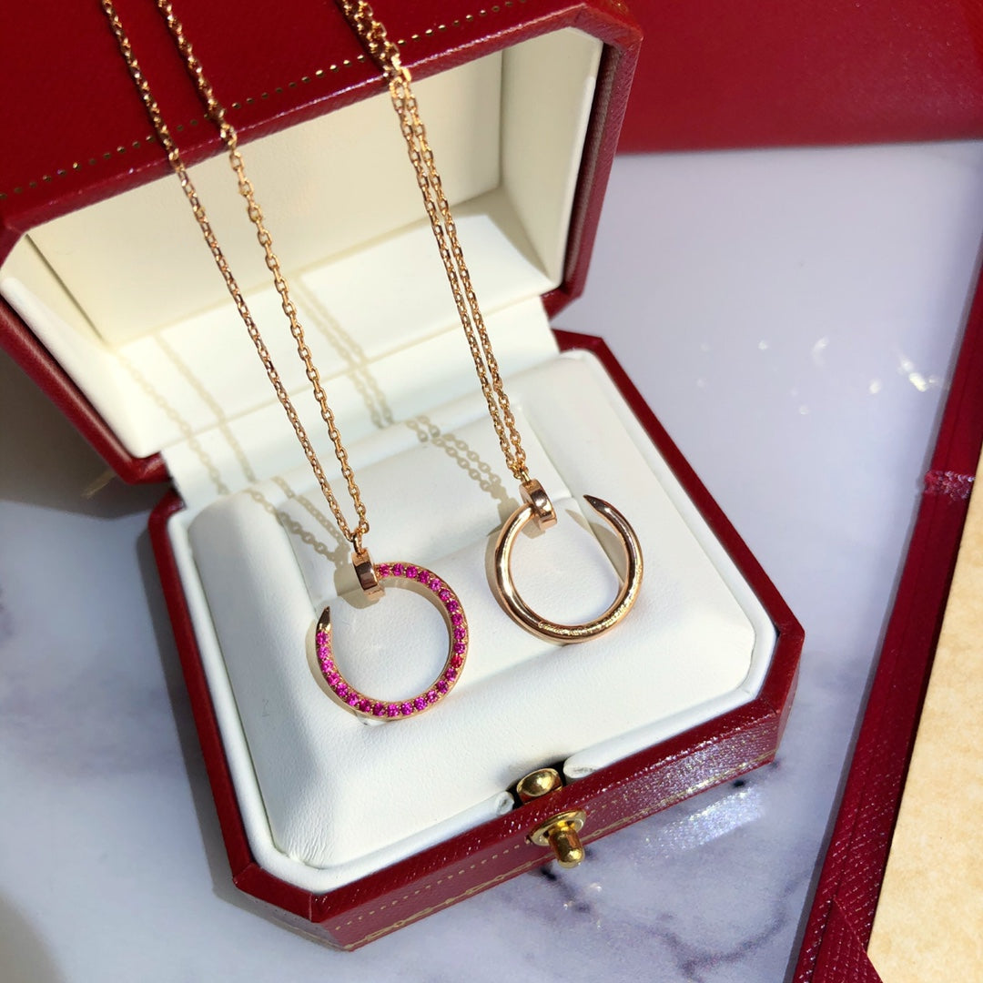 [Gaonasi Jewelry]JUSTE NECKLACE RED FULL DIAMONDS