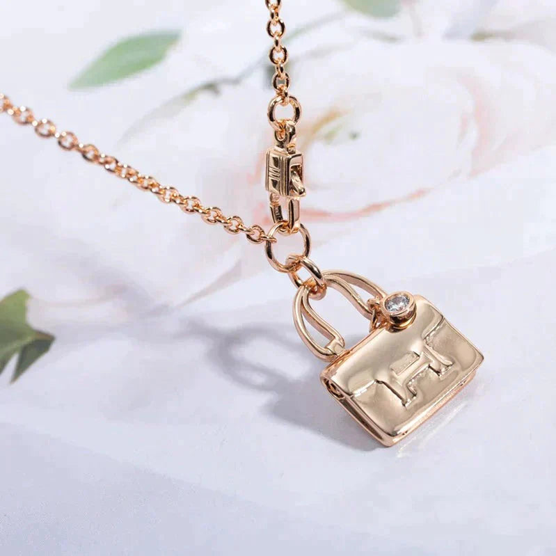 [Gaonasi]AMULETTE PEDANT ROSE GOLD NECKLACE