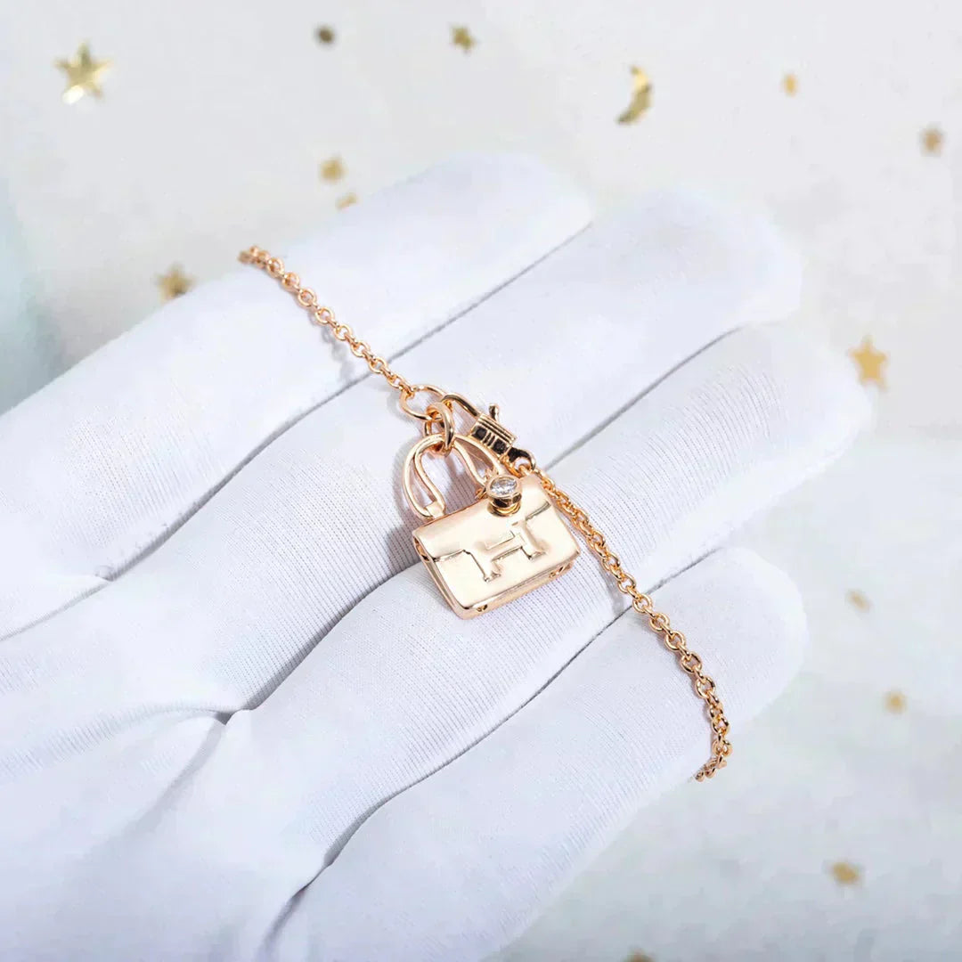 [Gaonasi]AMULETTE PEDANT ROSE GOLD NECKLACE