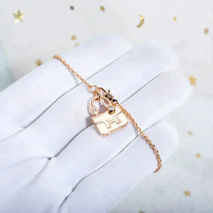 [Gaonasi]AMULETTE PEDANT ROSE GOLD NECKLACE