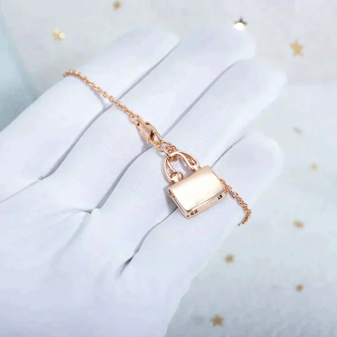 [Gaonasi]AMULETTE PEDANT ROSE GOLD NECKLACE