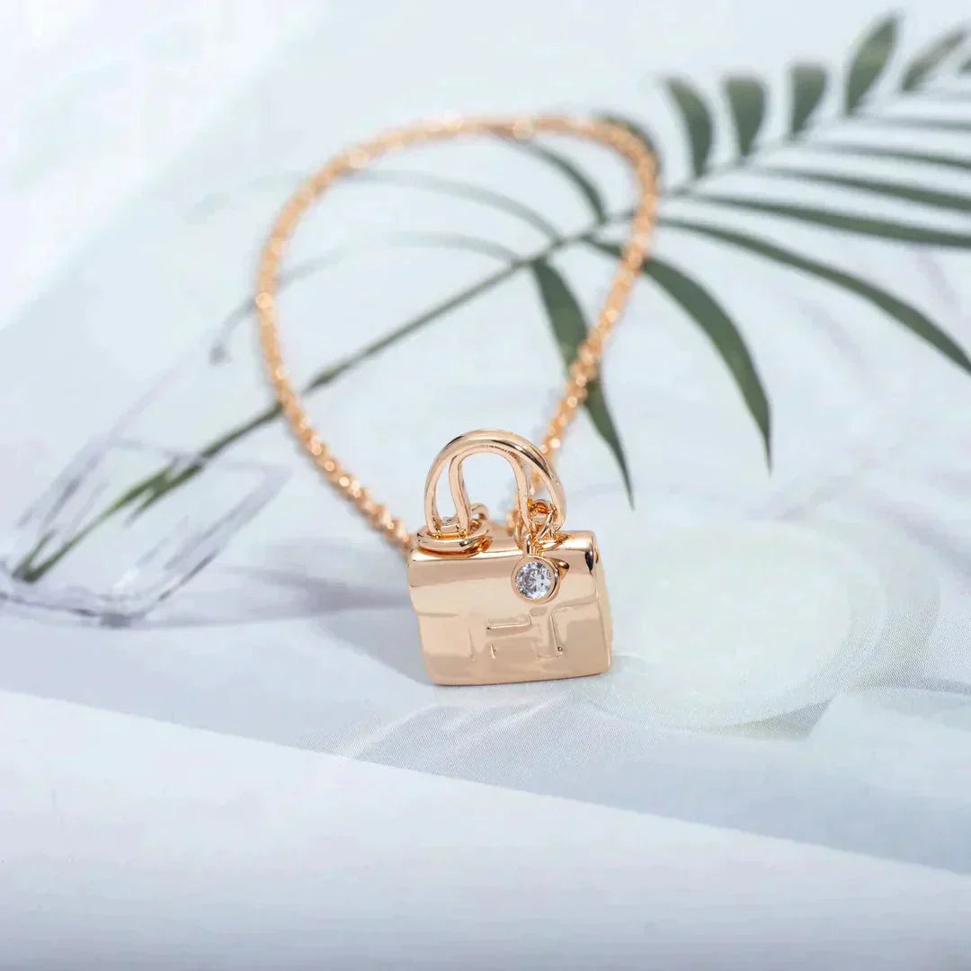 [Gaonasi]AMULETTE PEDANT ROSE GOLD NECKLACE