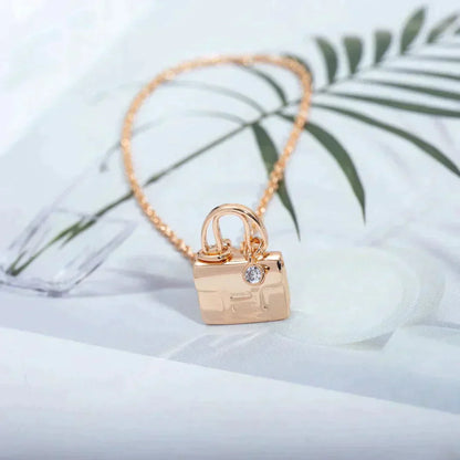 [Gaonasi]AMULETTE PEDANT ROSE GOLD NECKLACE