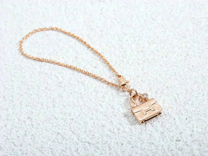 [Gaonasi]AMULETTE PEDANT ROSE GOLD NECKLACE
