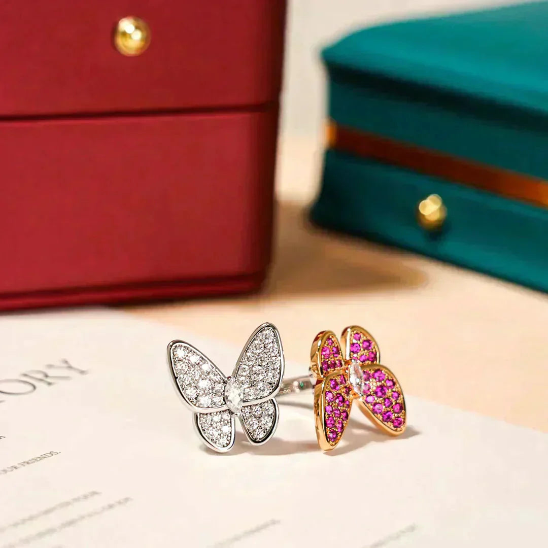 [Gaonasi]TWIN BUTTERFLY DIAMOND RING