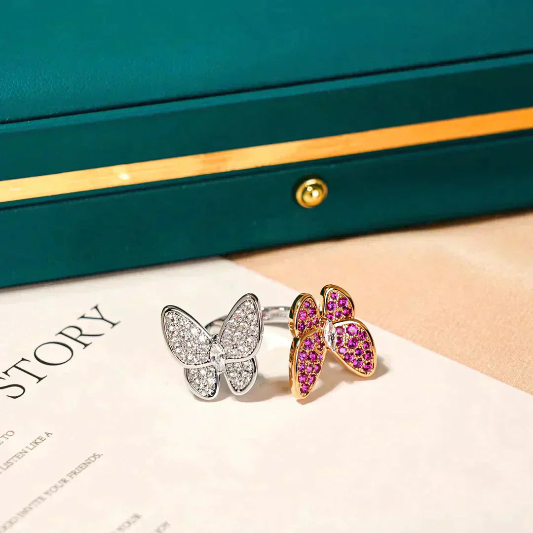 [Gaonasi]TWIN BUTTERFLY DIAMOND RING