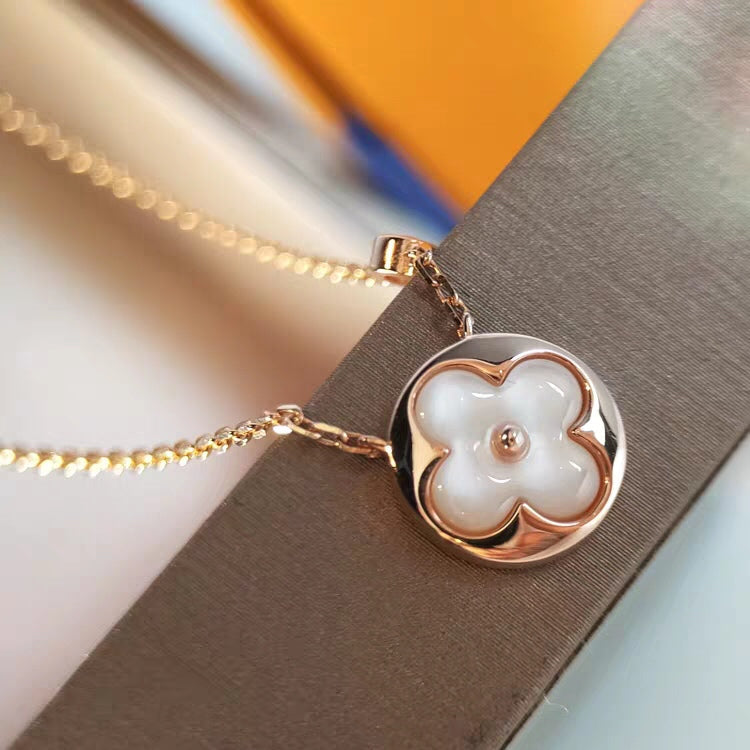 [Gaonasi]SUN MOP GOLD 1 DIAMOND NECKLACE