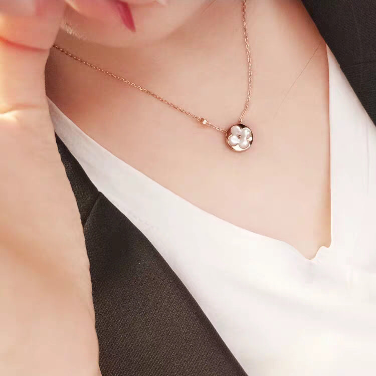[Gaonasi]SUN MOP GOLD 1 DIAMOND NECKLACE