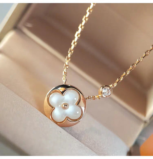 [Gaonasi]SUN MOP GOLD 1 DIAMOND NECKLACE