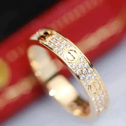 [Gaonasi Jewelry]LOVE RING 4.0MM DIAMOND PAVED