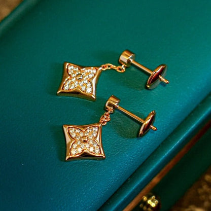 [Gaonasi]STAR DIAMONDS EARRINGS GOLD