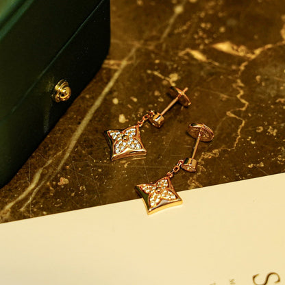 [Gaonasi]STAR DIAMONDS EARRINGS GOLD