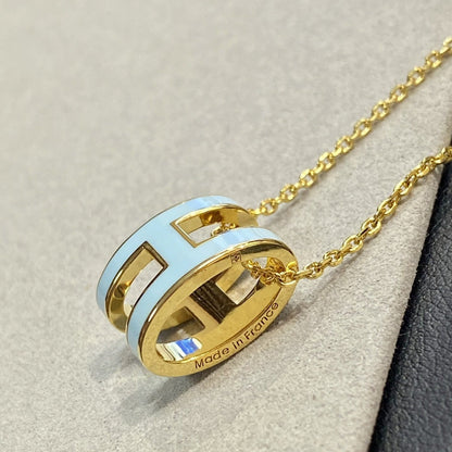 [Gaonasi]POP H LIGHT BLUE NECKLACE