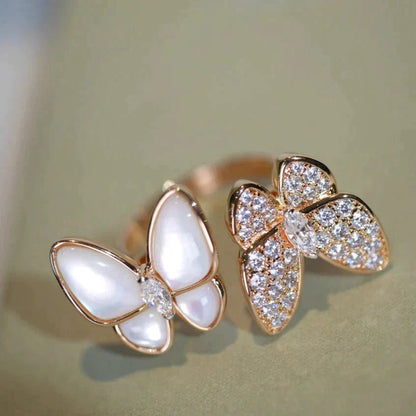[Gaonasi]TWIN BUTTERFLY DIAMOND MOP RING