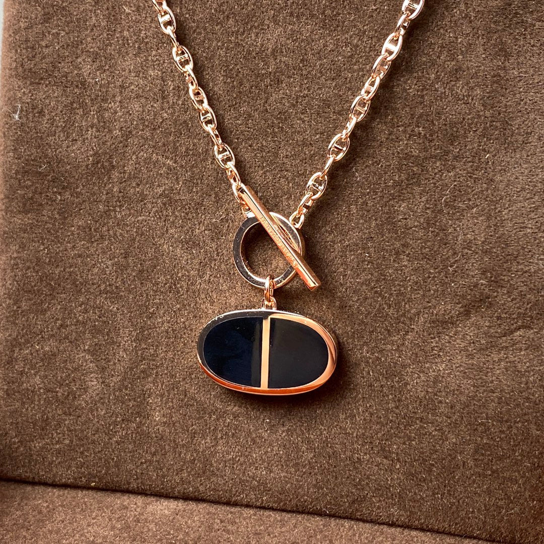[Gaonasi]CHAINE VERSO BLACK CERAMIC NECKLACE
