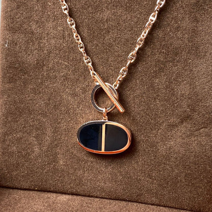 [Gaonasi]CHAINE VERSO BLACK CERAMIC NECKLACE