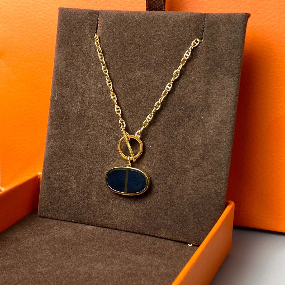 [Gaonasi]CHAINE VERSO BLACK CERAMIC NECKLACE