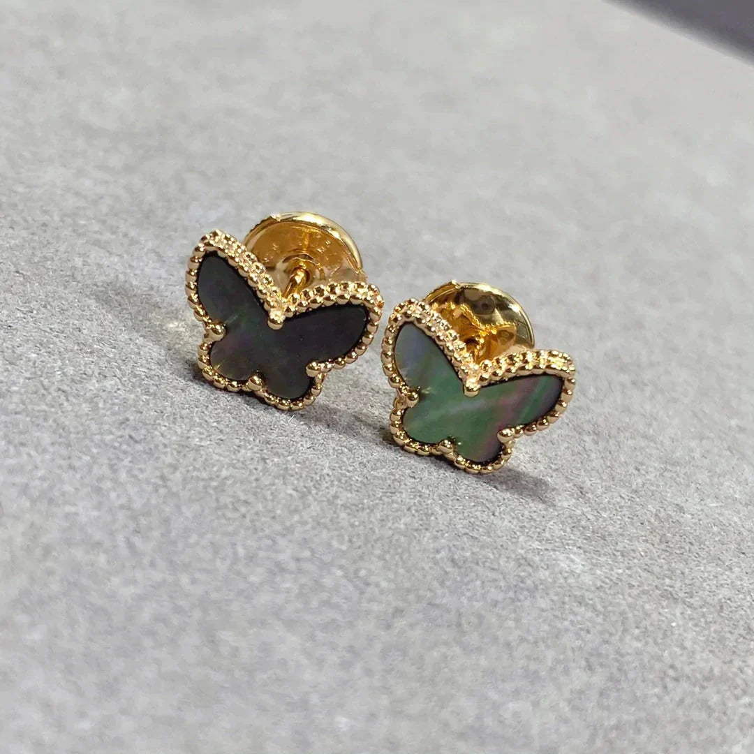 [Gaonasi]BUTTERFLY DARK MOP  EARRINGS