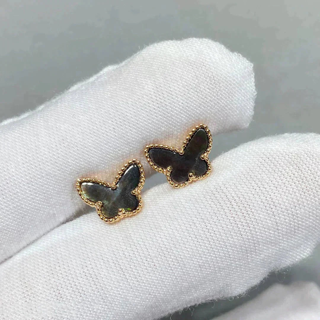 [Gaonasi]BUTTERFLY DARK MOP  EARRINGS