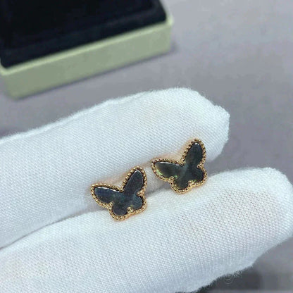 [Gaonasi]BUTTERFLY DARK MOP  EARRINGS