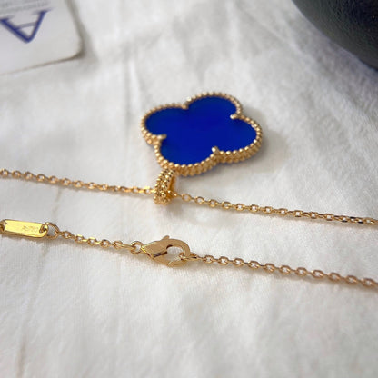 [Gaonasi]CLOVER 25MM NECKLACE TURQUOISE ROSE GOLD