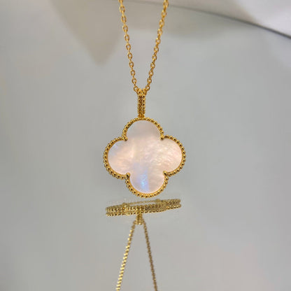 [Gaonasi]CLOVER 25MM MOP LARGE PENDANT NECKLACE