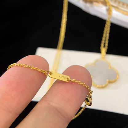 [Gaonasi]CLOVER 25MM MOP LARGE PENDANT NECKLACE
