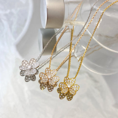 [Gaonasi]FLOWER DIAMOND NECKLACE