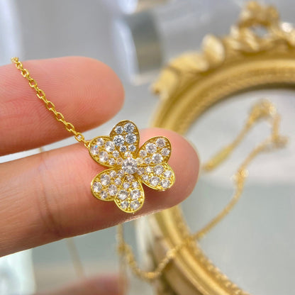 [Gaonasi]FLOWER DIAMOND NECKLACE