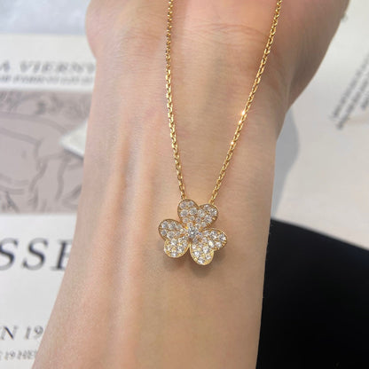 [Gaonasi]FLOWER DIAMOND NECKLACE