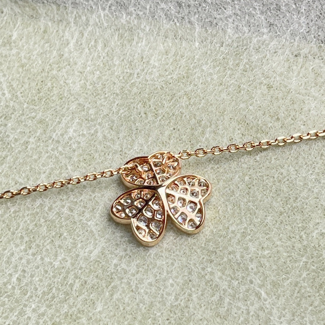 [Gaonasi]FLOWER DIAMOND NECKLACE