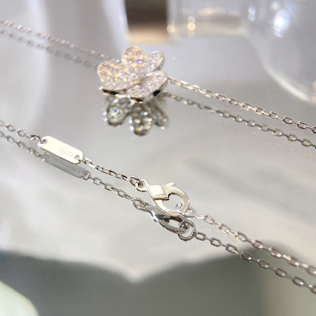 [Gaonasi]FLOWER DIAMOND NECKLACE