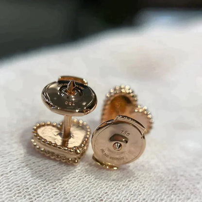 [Gaonasi]HEART CARNELIAN STUD EARRINGS
